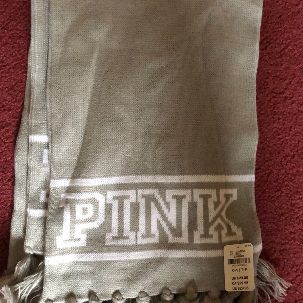 Pink gray scarf